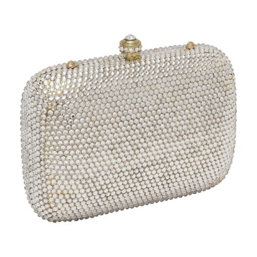 BOLSA CLUTCH CRISTAL QUADRADA BOLINHAS