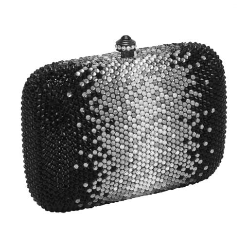 BOLSA CLUTCH CRISTAL QUADRADA BOLINHAS