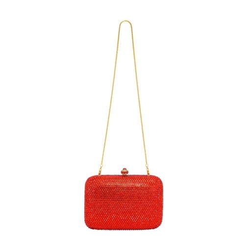 BOLSA CLUTCH CRISTAL QUADRADA BOLINHAS