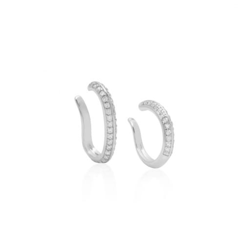 CONJUNTO PIERCING E EAR HOOK CRAVEJADOS - COLEÇÃO LUMINI