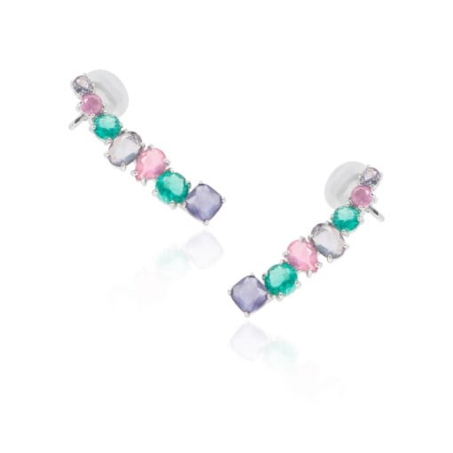 BRINCO EAR CUFF MIX DE PEDRAS